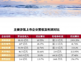 涉氫上市企業陸續發布2021年上半年財報氫能業務成增收新引擎