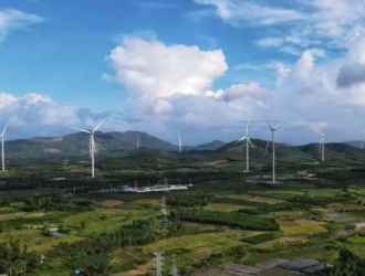 中核二三承建的越南嘉萊雙安風電項目風機吊裝全部完成