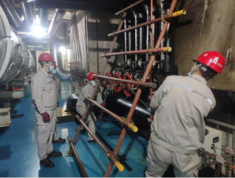 晉能控股電力集團同華發電公司1機氫氣冷卻器打壓試驗成功