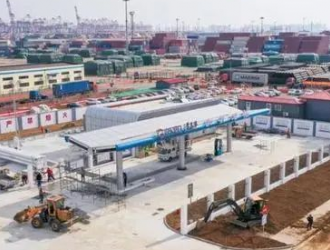 全國港口首個氫燃料電池汽車充裝示范項(xiàng)目具備加氫條件