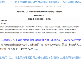 計劃下個月開工！華能海上風電項目公布中標候選人