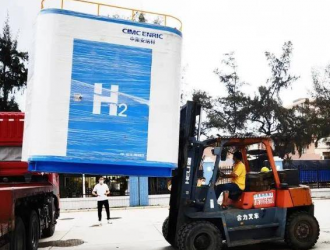 中集安瑞科小型加氫裝置落地佛山 氫能叉車有了貼身加氫站