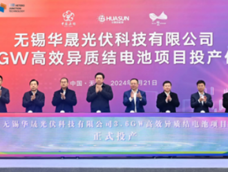 無錫華晟3.6GW高效異質(zhì)結(jié)電池項目正式投產(chǎn)！
